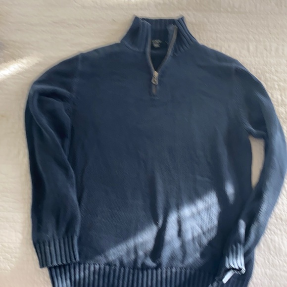 J Crew blue cotton zip pullover - Picture 1 of 5